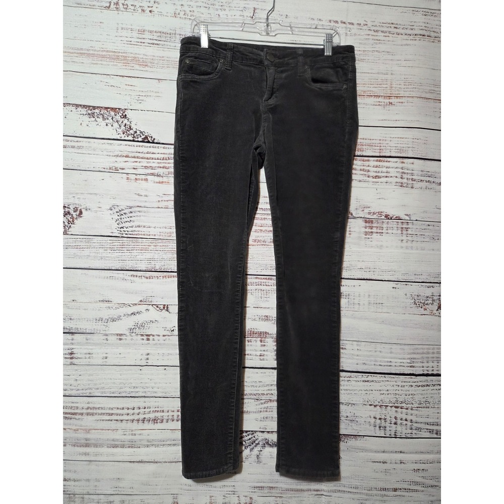 Kut from the Kloth Mia Toothpick Skinny Corduroy Pants Grey 8 Fall Vibes